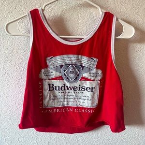 Vintage Cropped Budweiser Tank Top
